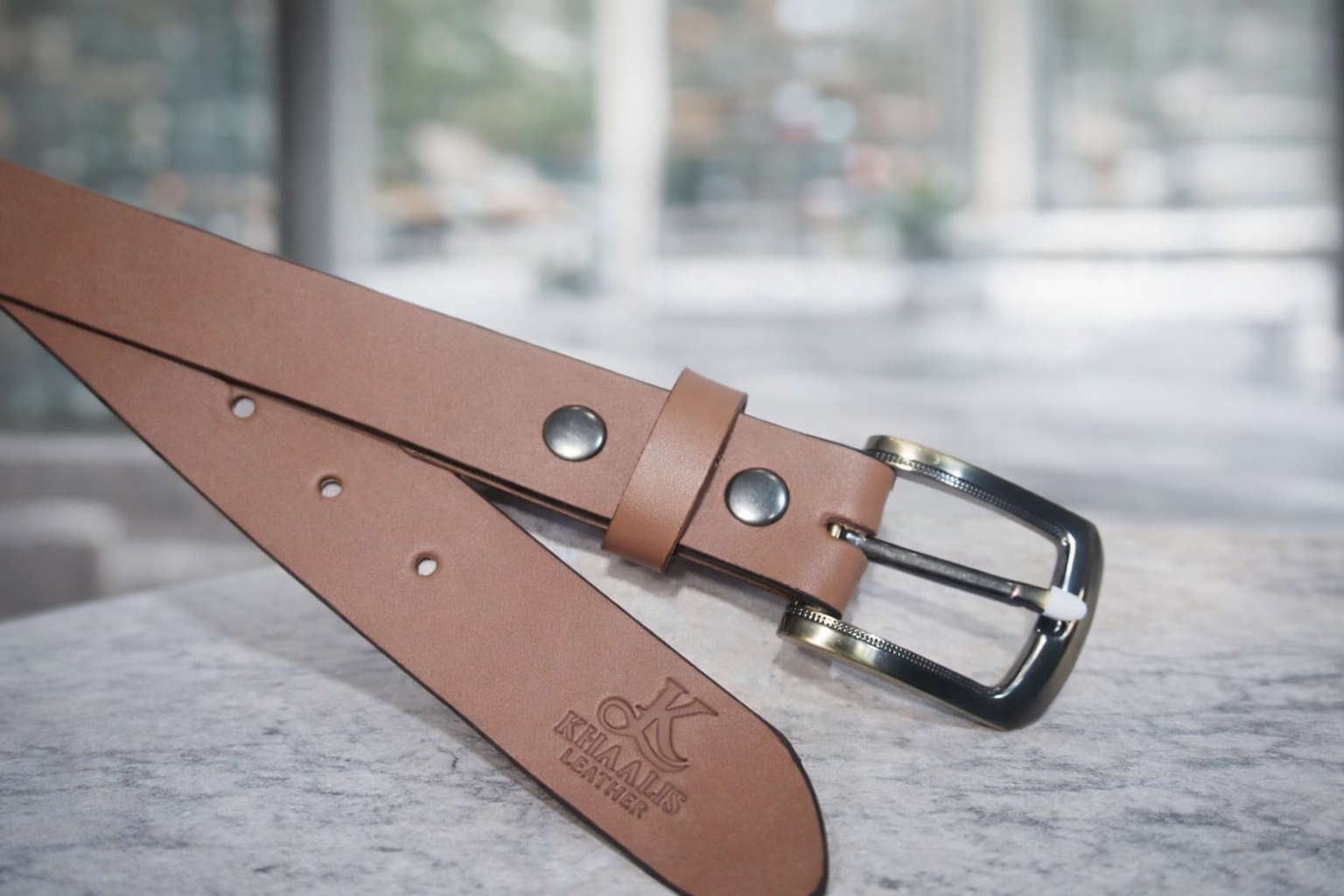 Press Stud Snap Leather Belt